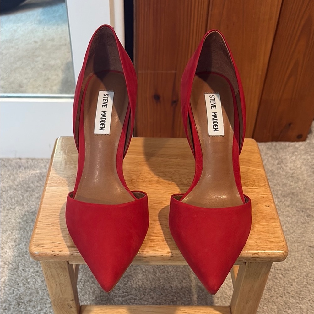 Steve Madden Red D'Orsay Heels